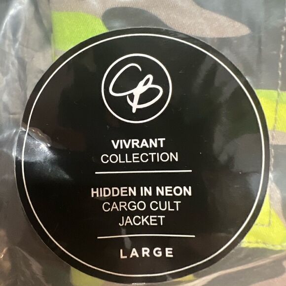 Celestial Bodiez NWT Cargo Cult Jacket in Hidden in Neon Camo Print Size Large - Picture 7 of 7